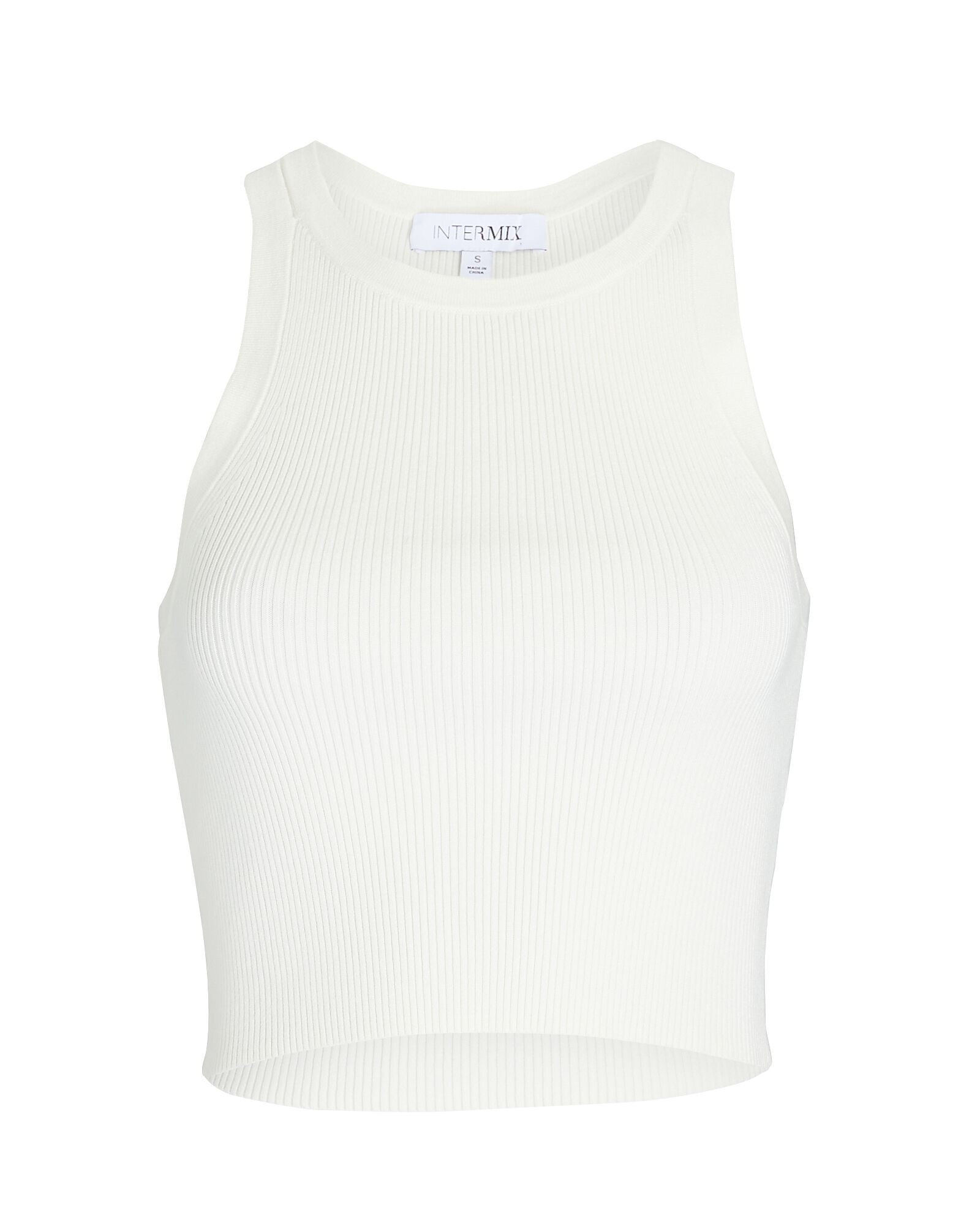 Elsie Cropped Rib Knit Tank | INTERMIX