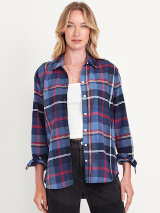 Button-Down Flannel Tunic | Old Navy (US)