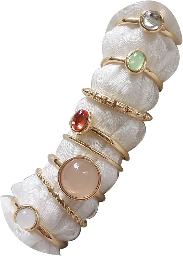 ZZ ZINFANDEL 8-12 Pieces Stackable Joint Knuckle Midi Finger Ring Sets,Boho Vintage Crystal Snake... | Amazon (US)