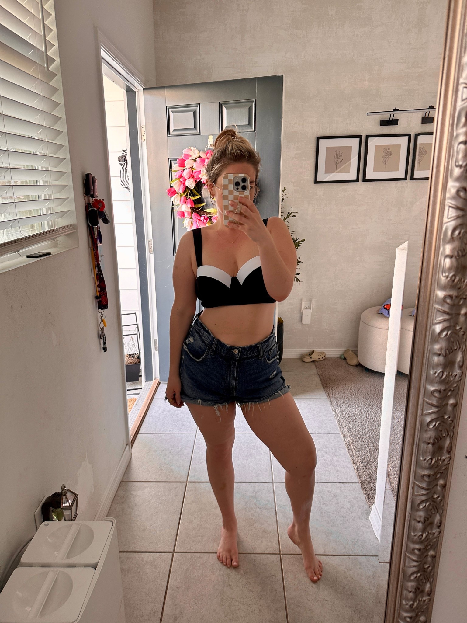 Last day to snag these mom shorts from the Abercrombie sale!!! Summer vibes ☀️midsize bikini vacation outfits spring break outfits Abercrombie sale 

#LTKSwim #LTKSpringSale #LTKTravel