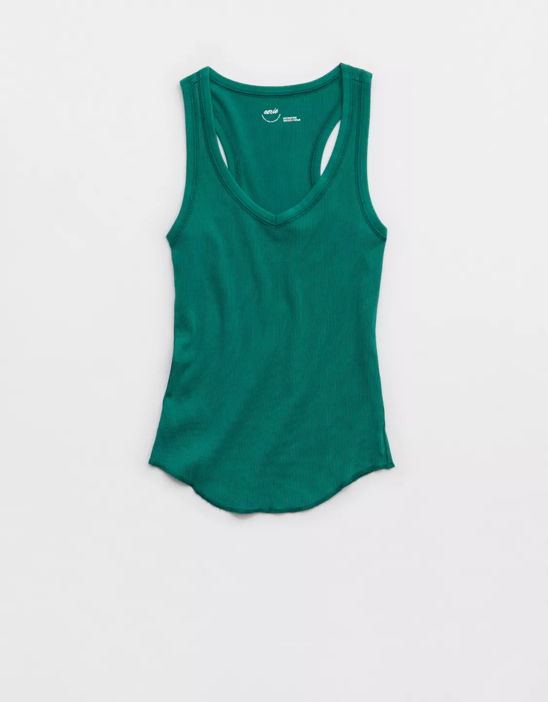 Aerie V-Neck Ribbed Tank Top | American Eagle Outfitters (US & CA)
