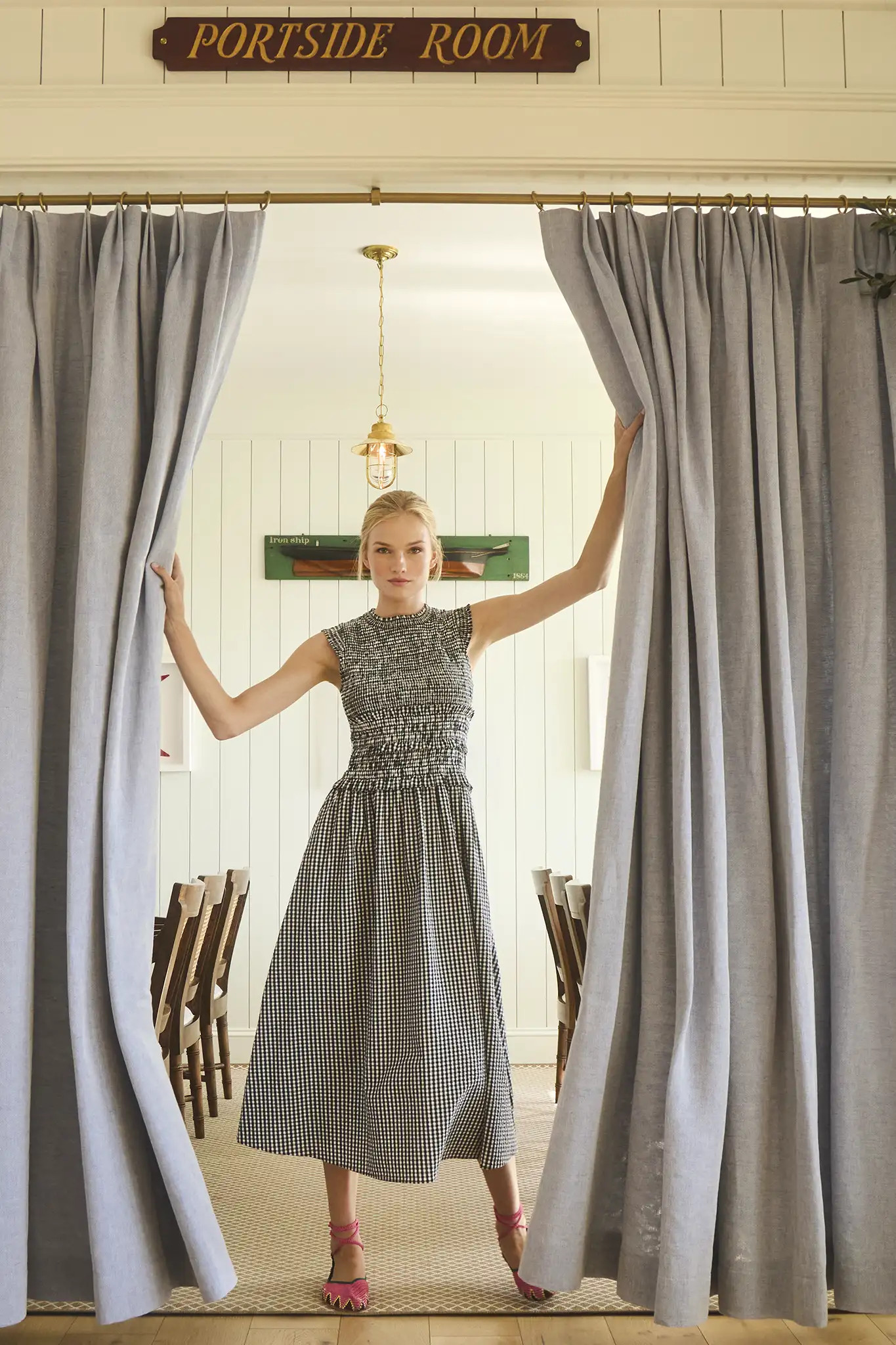 Louise Dress | Seersucker Gingham Smocked Dress | Hunter Bell | Hunter Bell