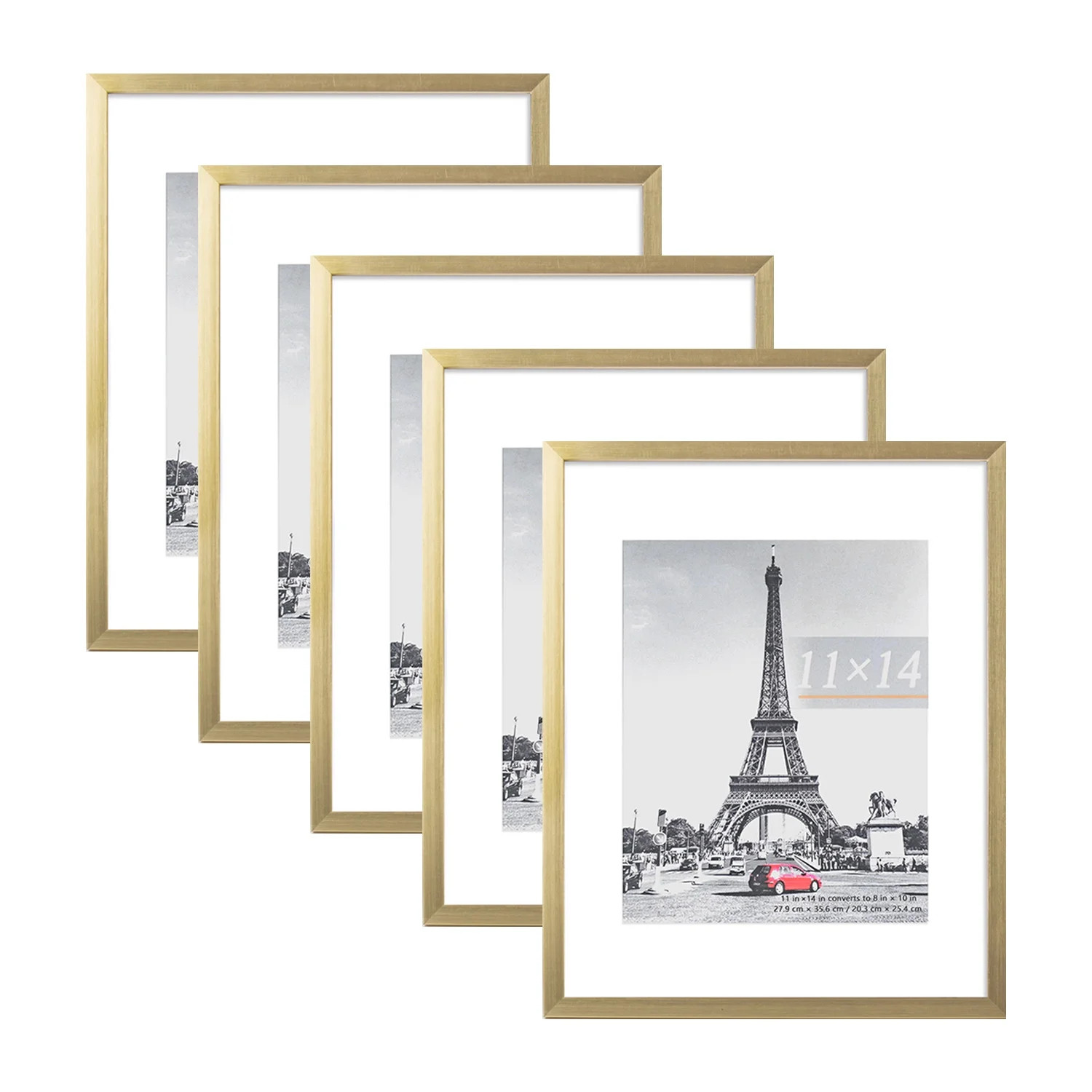Scholartree 5 PACK 11x14 Matted to 8x10 Gallery Wall Picture Frame Set, 11x14 Wall Picture Frames... | Walmart (US)