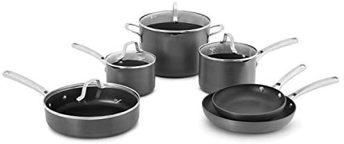 Calphalon 10-Piece Pots and Pans Set, Nonstick Kitchen Cookware with Stay-Cool Stainless Steel Ha... | Amazon (US)