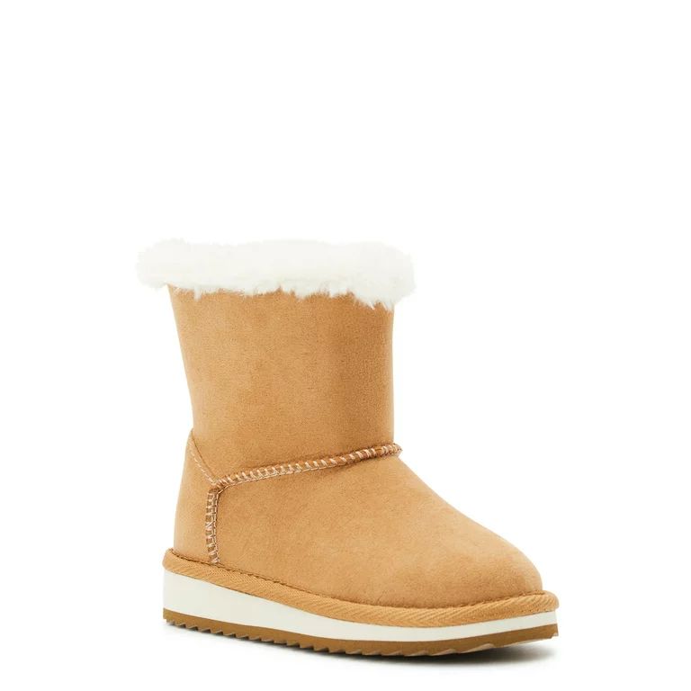 Wonder Nation Toddler Girls Faux Shearling Boots, Sizes 7-12 | Walmart (US)