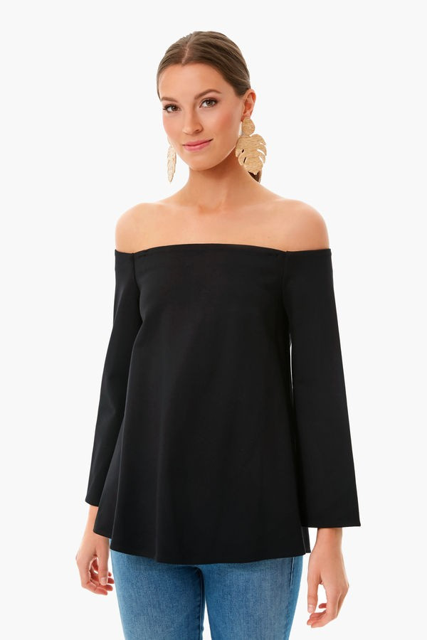 Black Miranda Off the Shoulder Blouse | Tuckernuck (US)