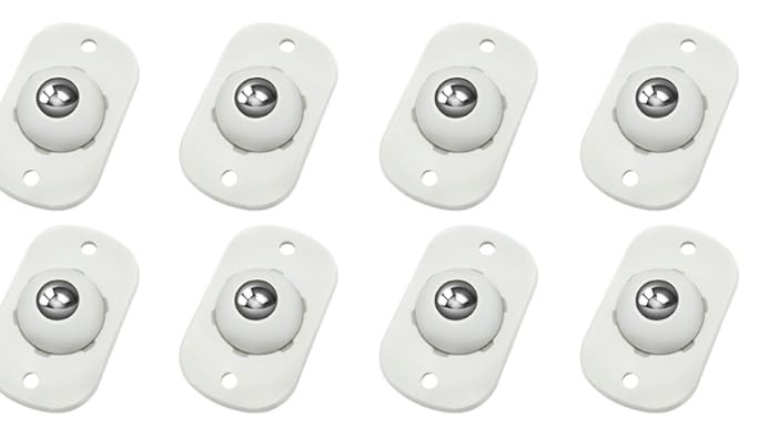 Self-Adhesive Mini Caster Wheels, 360° Swivel Stainless Steel Sticky Pulley, Smooth Rotation Uni... | Amazon (US)