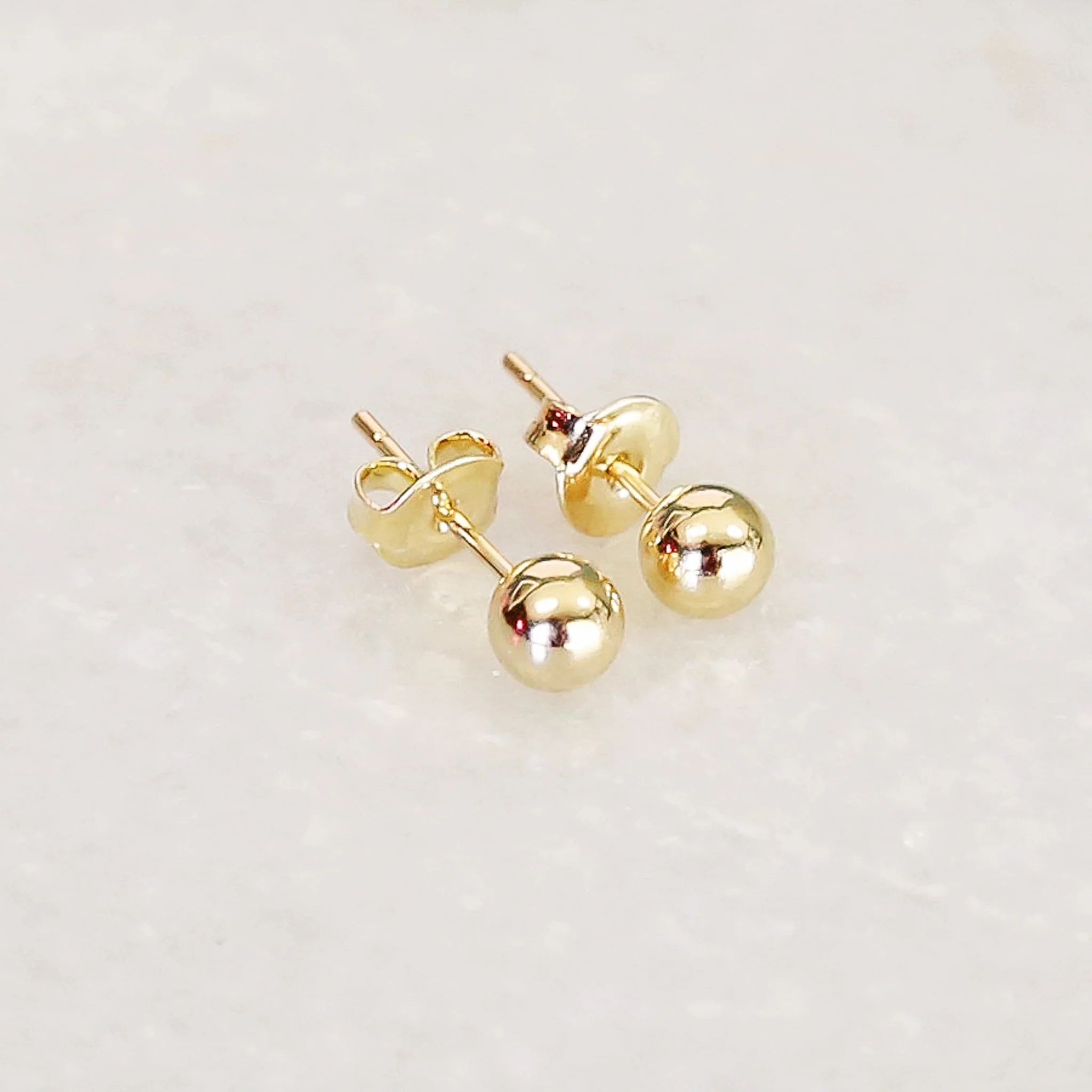 EXCLUSIVE OFFER - 5mm Gold Ball Earrings | Bowood Lane