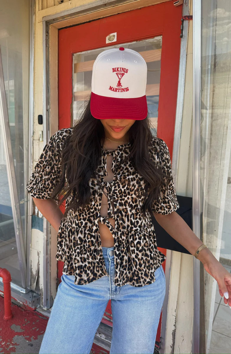 Chic Attitude Leopard Print Plisse Top | Apricot Lane Boutique