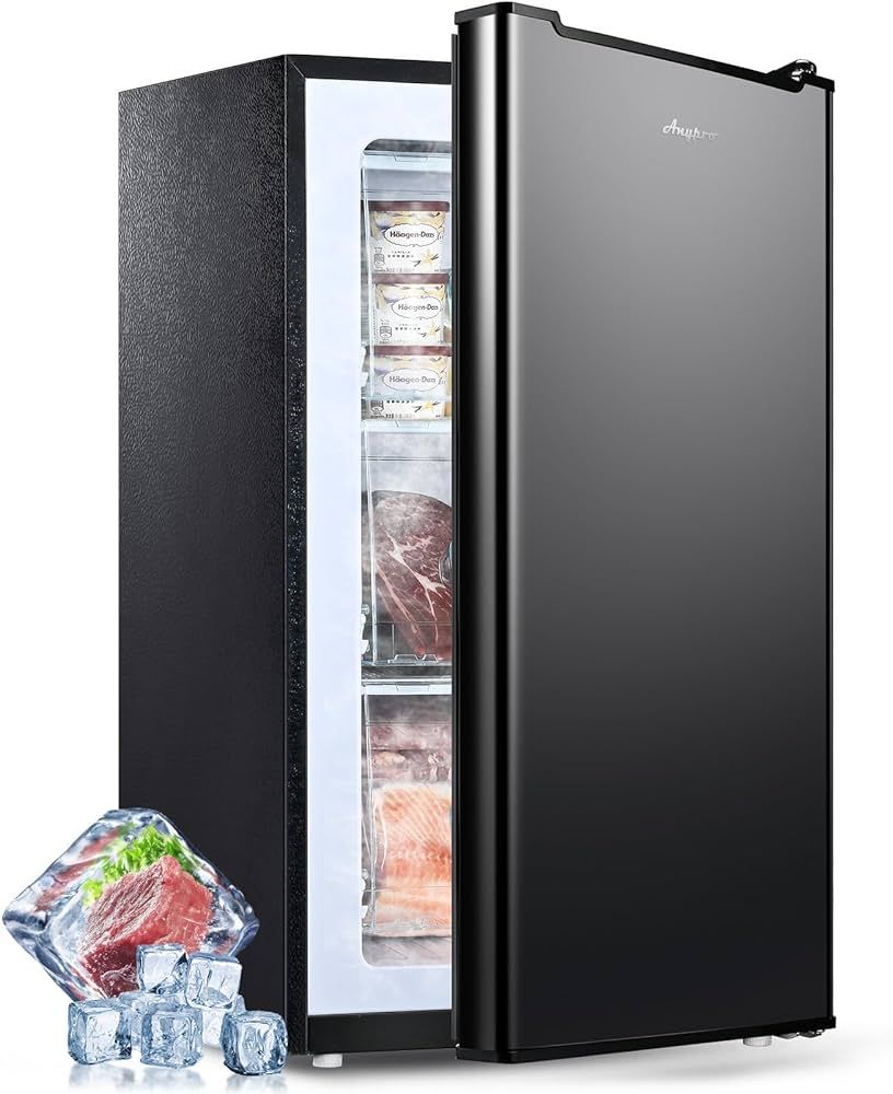 Upright Freezer 3 Cu.Ft Compact Mini Freezer with Drawers Adjustable Thermostat Small Deep Freeze... | Amazon (US)