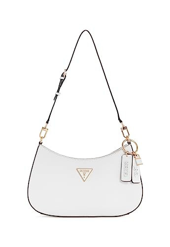 GUESS Women's White Logo Print Wedding Shoulder Handbag, 35 cm (W) x 45 cm (L) x 5 cm (H) | Amazon (US)