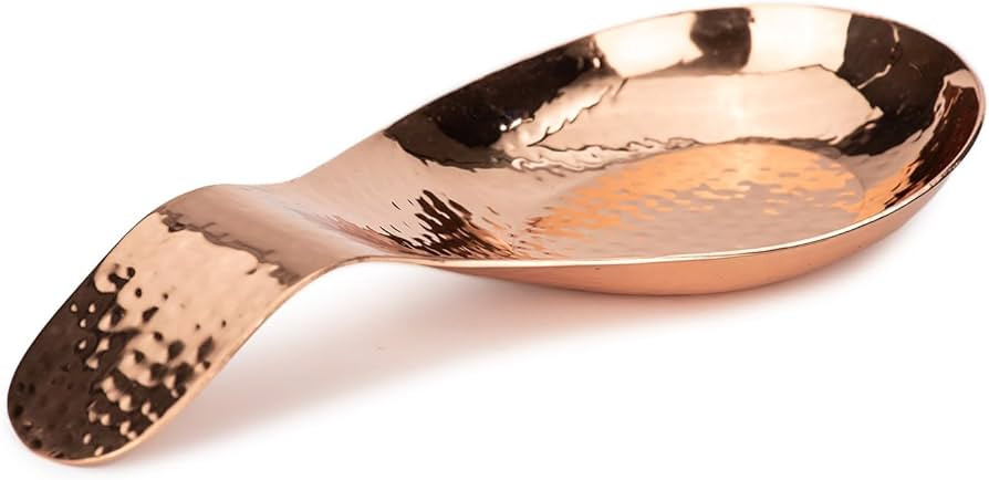 Thirstystone Large Hammered Stainless Steel Penny Copper Colored Spoon Rest. Measures 9.75” x 4... | Amazon (US)