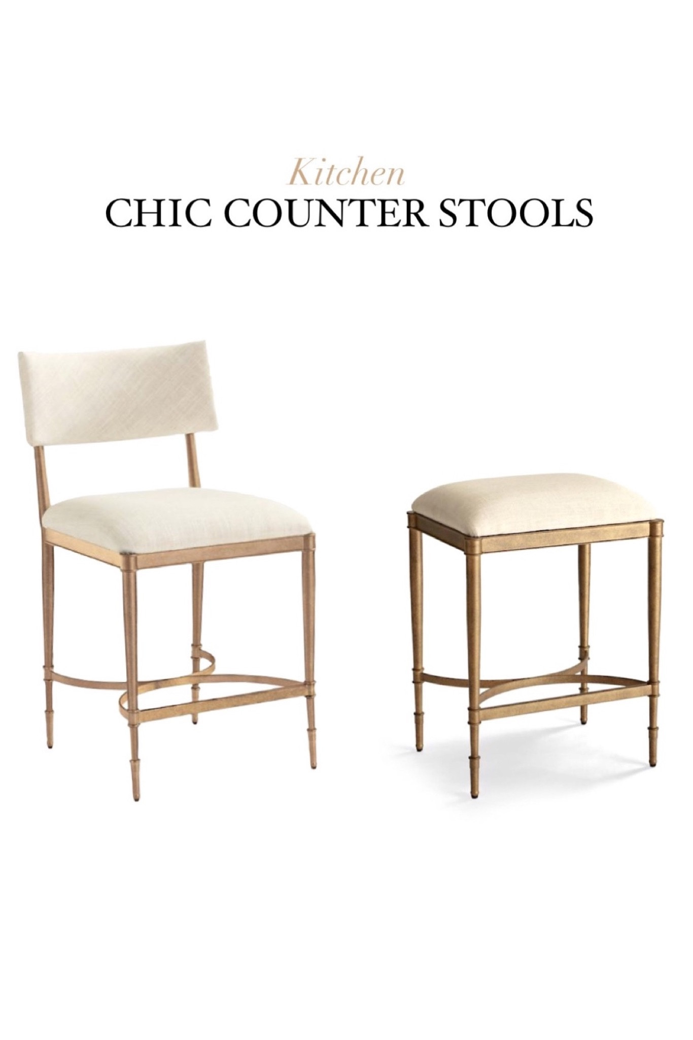 Gold counter stools 

#LTKsalealert #LTKFind #LTKhome