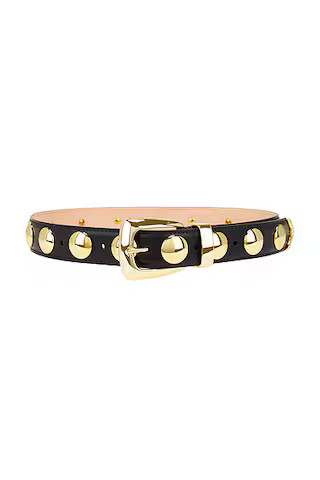 Studded Benny Belt In Black & Gold | FWRD 
