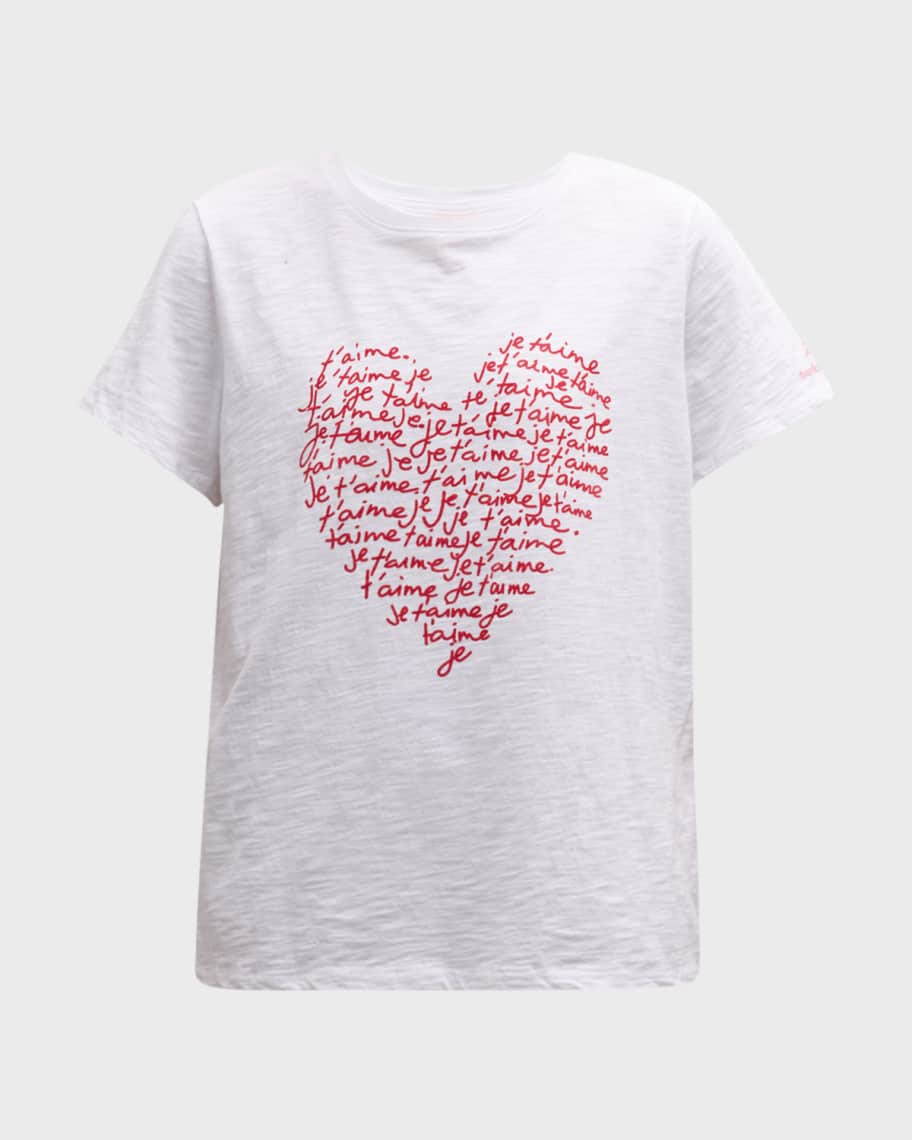 Cinq a Sept Je T'aime Heart Word Cloud Short-Sleeve T-Shirt | Neiman Marcus