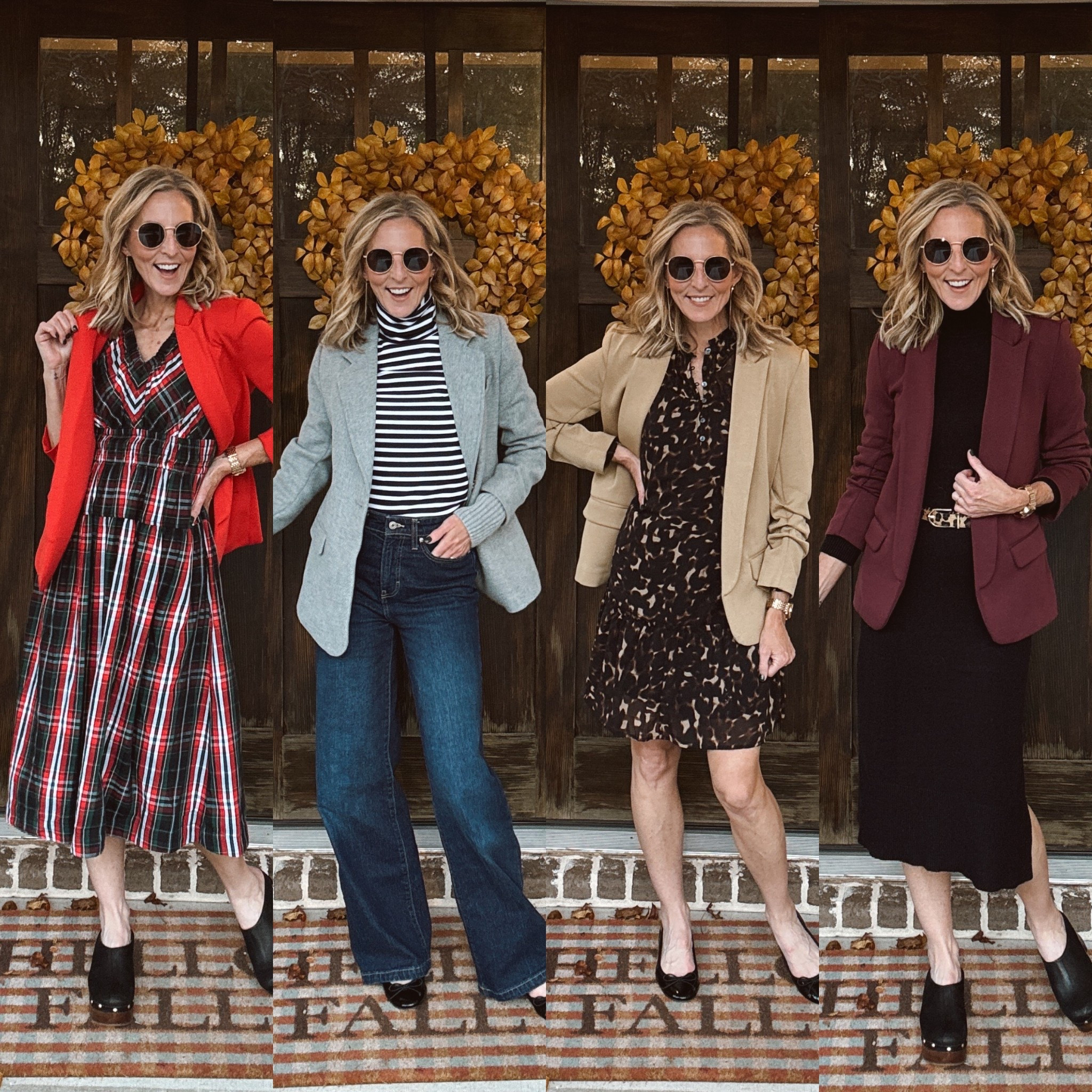 I’m partnering with Walmart to share outfits that work as hard as you do — because between errands, work, college-mom life, and all the things, we deserve pieces that actually show up for us. Comment WALMART and I’ll send the links straight to you.
-
These Walmart scuba-knit blazers are truly some of my favorites this season. They’re all under $25, they layer beautifully over pieces we already have in our closets, and they instantly pull an outfit together without feeling stiff or fussy. And if you’re looking for a little “smart splurge,” this gray coat-blazer from Free Assembly is worth every bit of its $40 price tag — warm, structured, and the perfect partner to your favorite denim.

From plaid to stripes to leopard to a classic black knit dress… every single one of these looks is from Walmart and linked up for you in my LTK.

#walmartpartner #walmartstyle @walmartstyle 

Sizing 
Dresses - xs
Jeans - size zero 
Blazers - scuba knit - small 
Gray blazer - XS 
.
.
.

Affordable blazers for fall, Walmart workwear, blazer outfit ideas for women over 40, teacher outfit ideas, fall layering essentials, budget-friendly fall fashion, Walmart Free Assembly favorites, everyday outfits for busy moms, versatile fall wardrobe staples, easy fall outfits.


#LTKSeasonal #LTKHoliday #LTKOver40