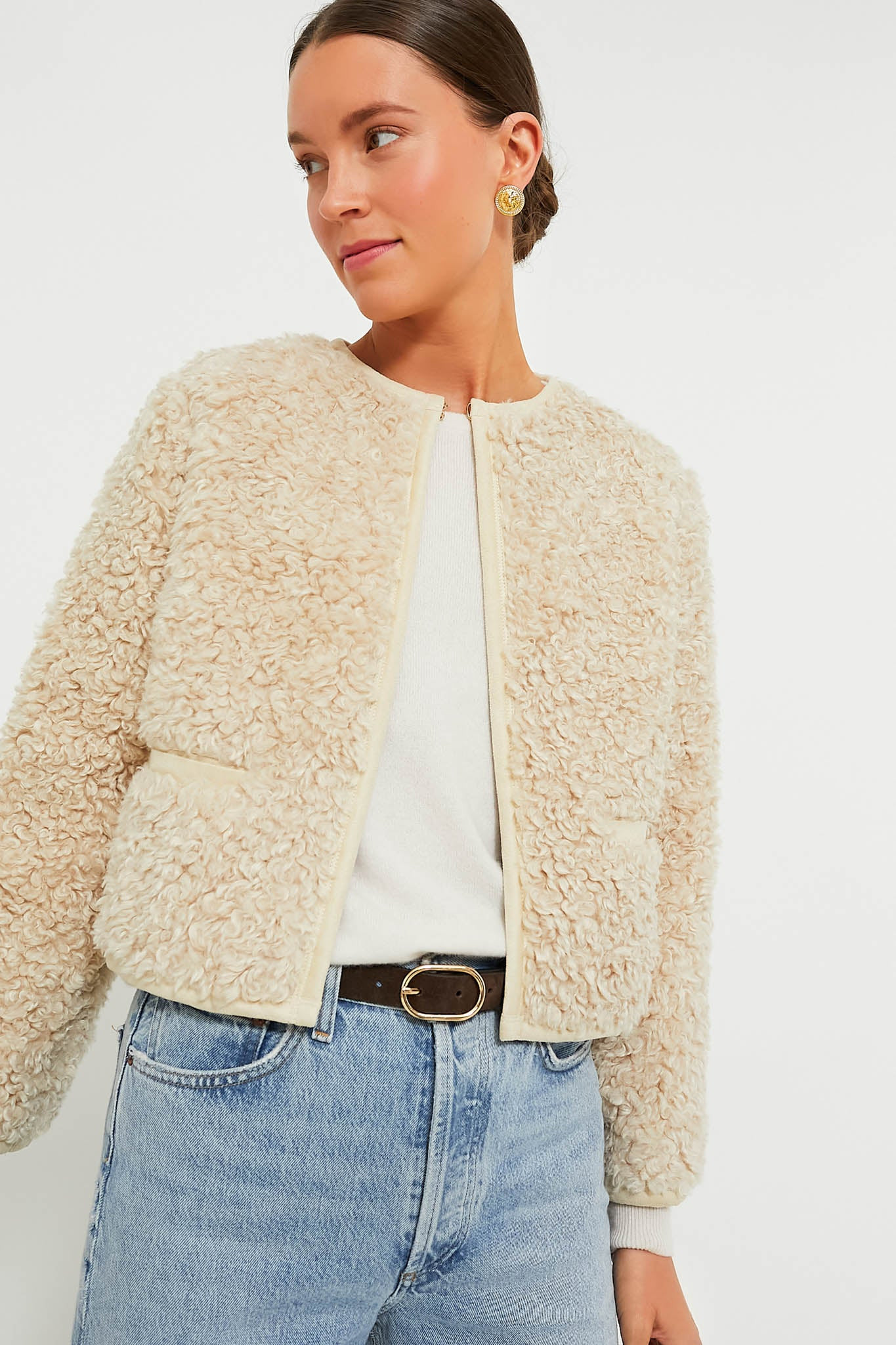 Cream Sherpa Cameron Jacket | Tuckernuck (US)