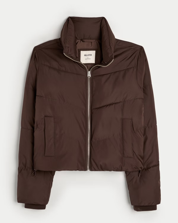 Women's Mini Zip-Up Puffer Jacket | Women's Jackets & Coats | HollisterCo.com | Hollister (US)