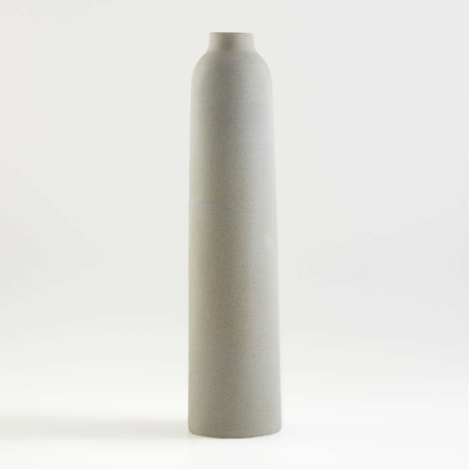 Rhonna Grey Ceramic Vase + Reviews | Crate and Barrel | Crate & Barrel