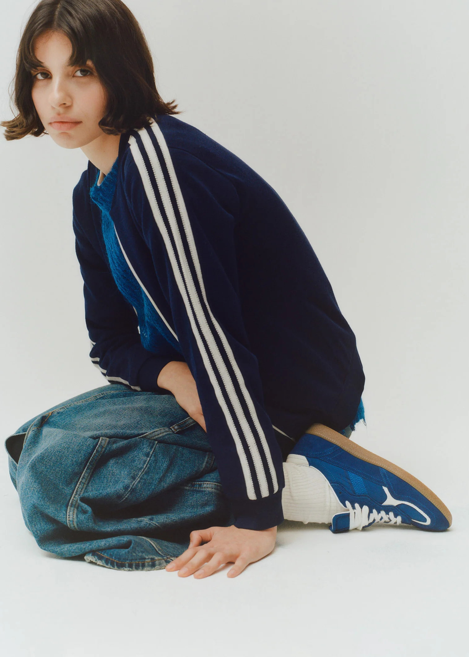 Tb.490 Rife Sheen Blue Leather Sneakers | ALOHAS | Alohas US