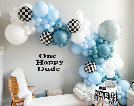 Our one happy dude first birthday celebration for lil bro was a big hit and we fell in love with these gorgeous balloon decorations by @decorbyfayth — I think Honey approved 

#LTKParties #LTKKids #LTKBaby