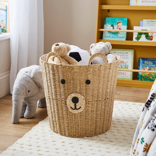 Bear Round Storage Basket | Dunelm