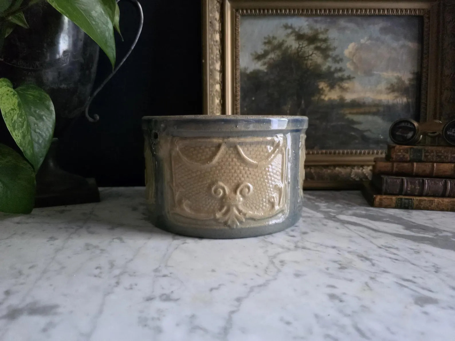 Antique Blue and Tan American Butter Ware Crock | Etsy (Global)