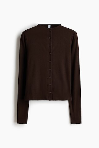H & M - Jersey Cardigan - Dark Brown | H&M (US + CA)