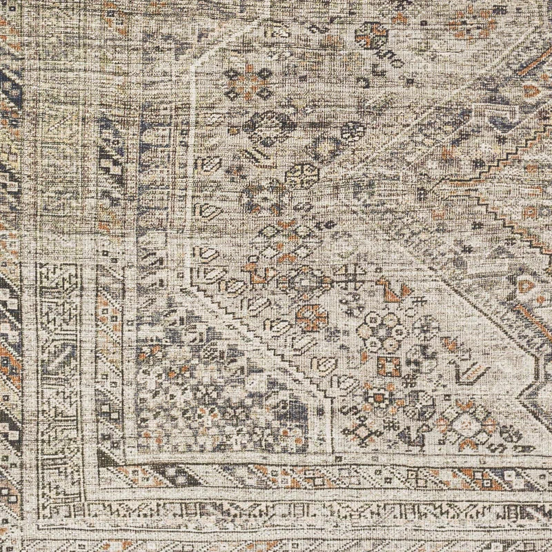 Westbrook Rectangle Oriental Machine Woven Area Rug in Beige/Orange | Wayfair North America