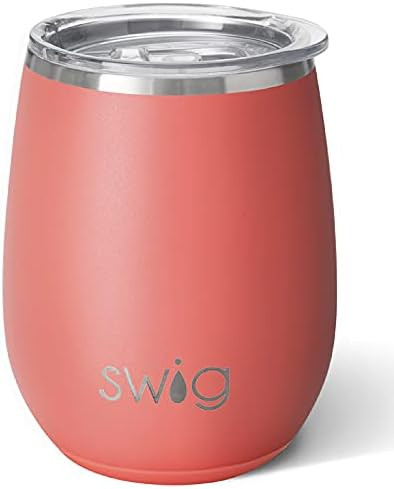 Swig Life 14oz Insulated Wine Tumbler with Lid | 40+ Pattern Options | Dishwasher Safe, Holds 2 G... | Amazon (US)