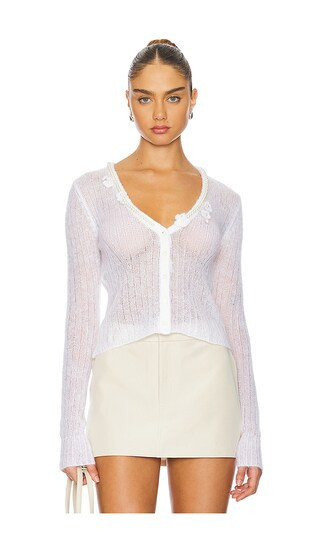 Moschino Jeans Cardigan in White. - size S | Revolve Clothing (Global)