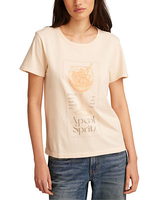 Women's Cotton Aperol Spritz Crewneck Tee | Macy's