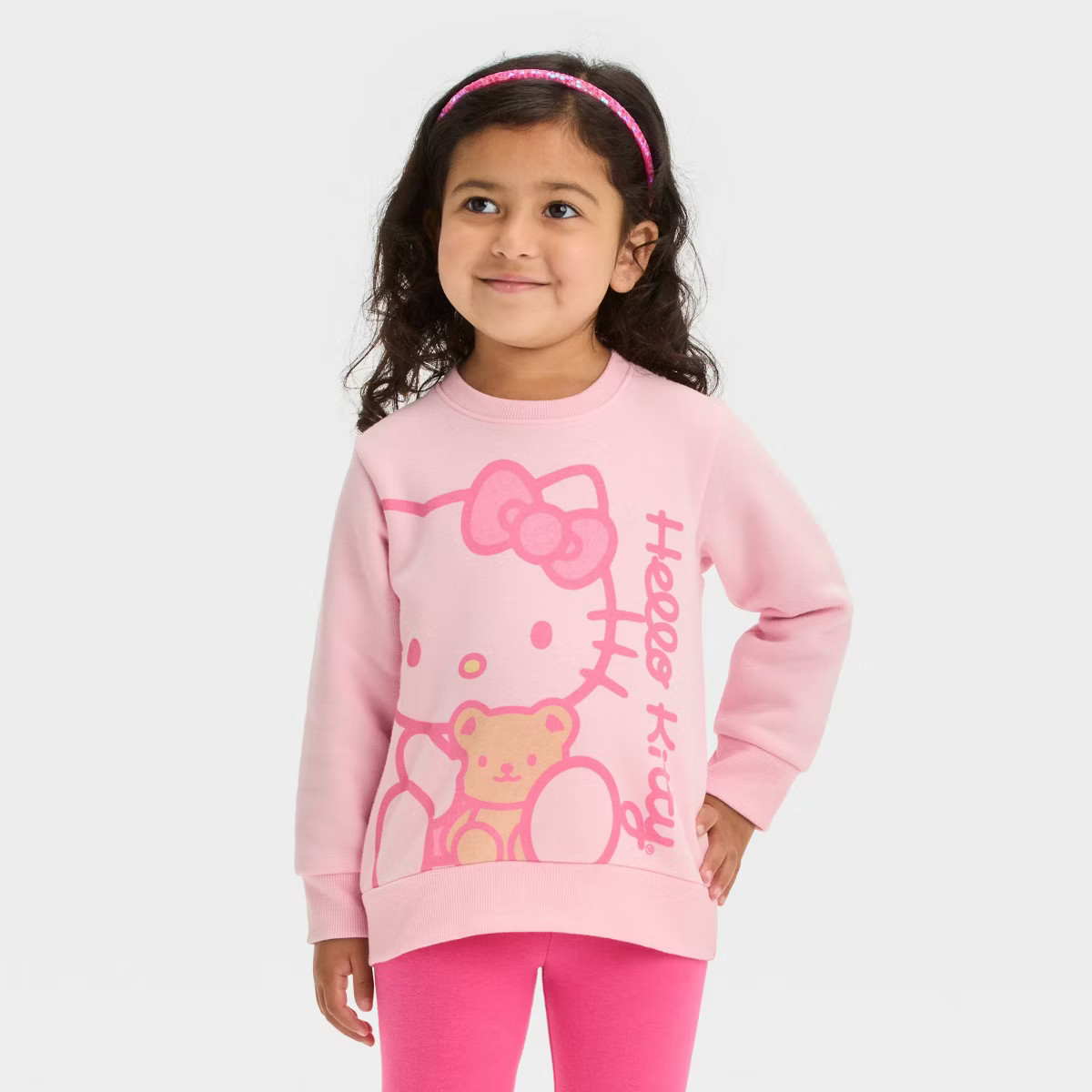 Toddler Girls' Sanrio Hello Kitty Fleece Pullover - Pink | Target