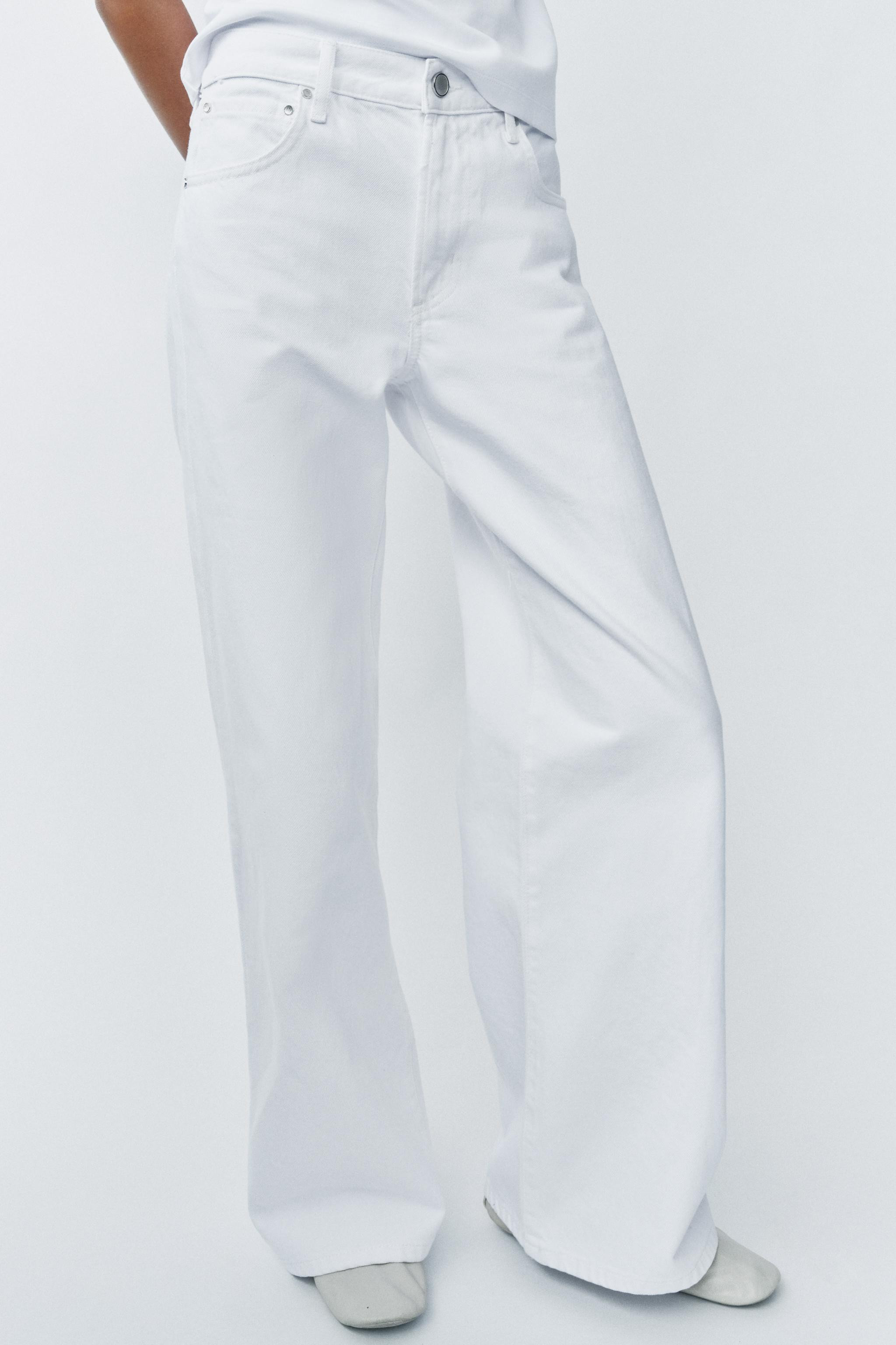 ZW COLLECTION WIDE LEG LOW-RISE JEANS | Zara US