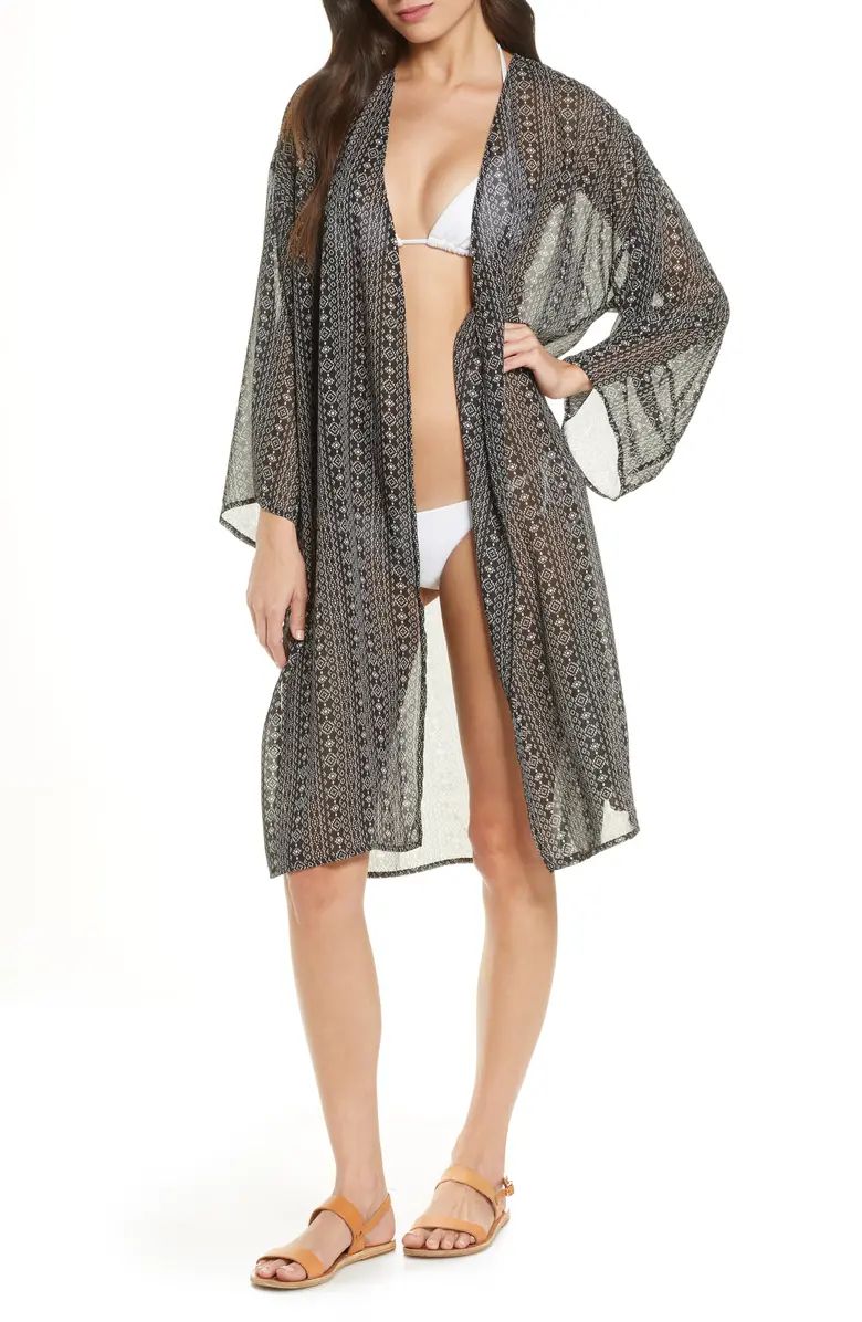 Printed Open Front Cover-Up | Nordstrom