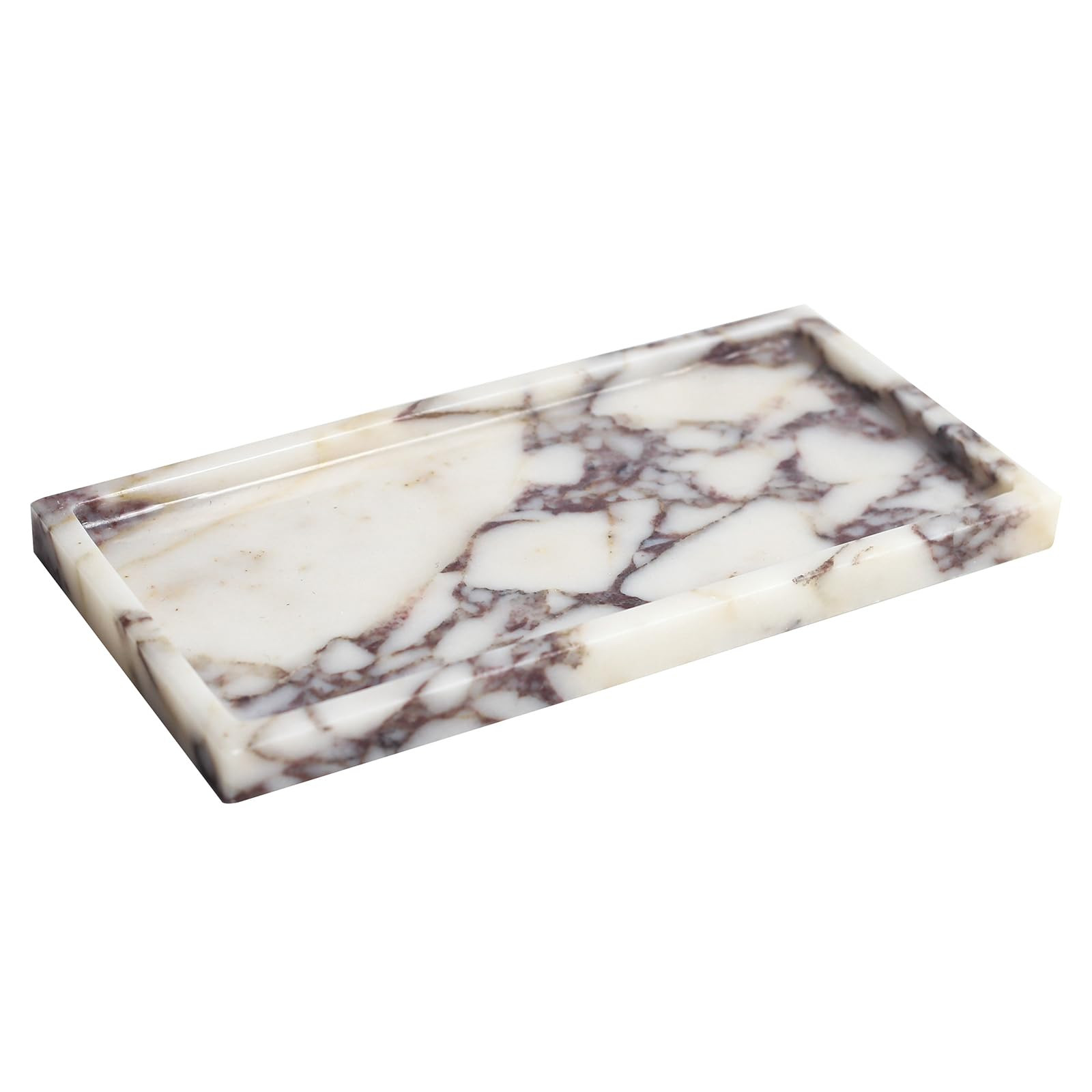 100% Natural Luxury Calaccata Viola Marble Small Hand Towel Tray Holder Organizer, Makeup Bathroo... | Amazon (US)