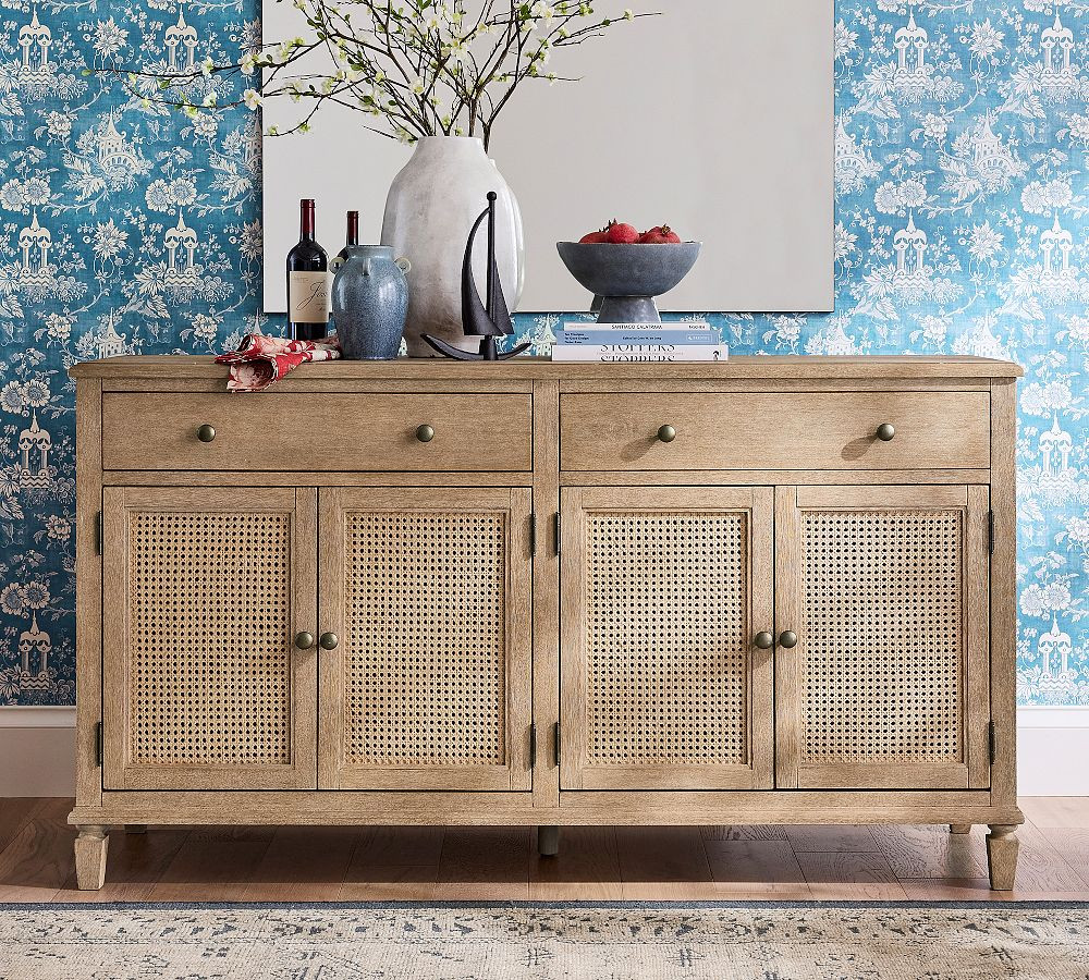 Sausalito Cane Buffet (66") | Pottery Barn (US)