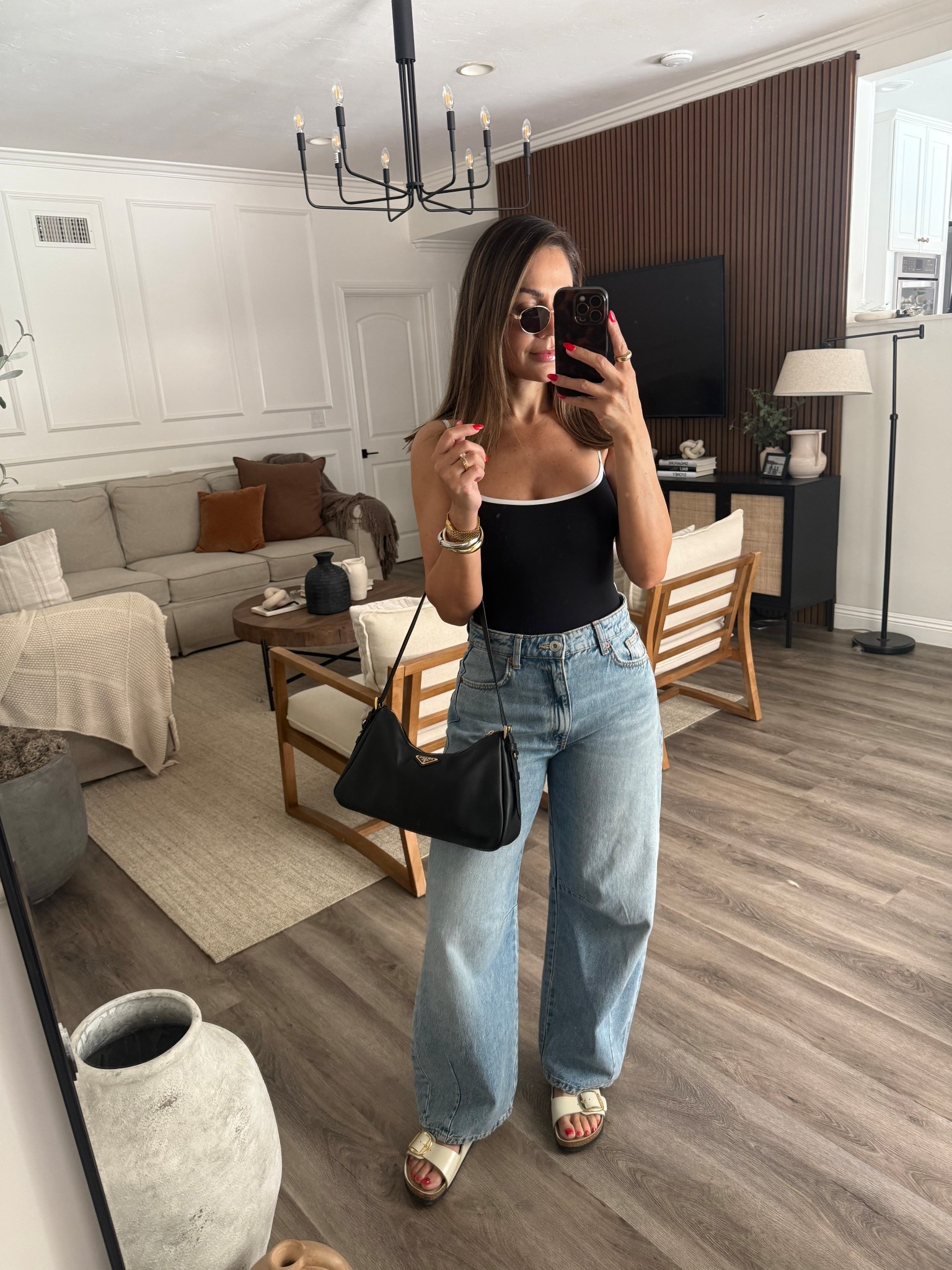 Casual Friday in my FAV combo bodysuit + baggy jeans 🫶🏻
Wearing small in bodysuit and 26 in jeans 
I’m 5’4/130

#LTKStyleTip #LTKOver40 #LTKSummerEdit