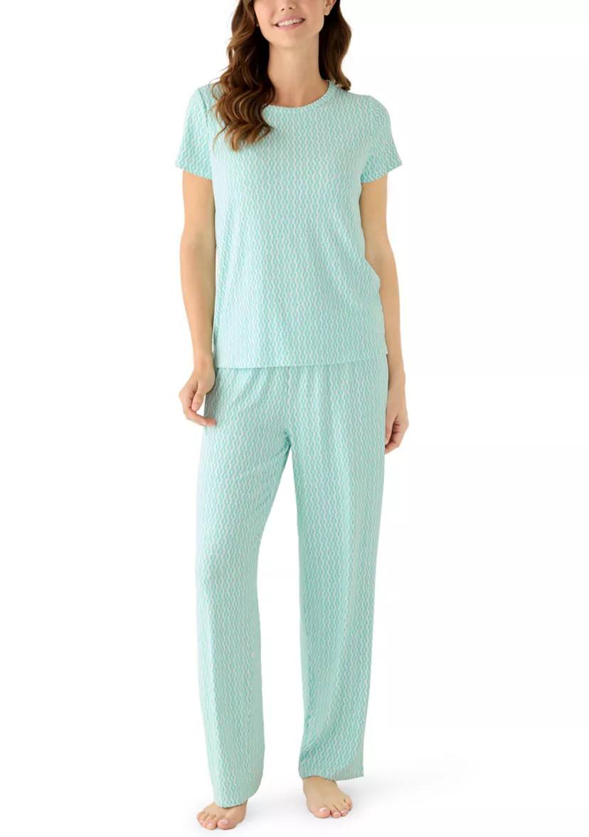 Women's Short Sleeve Shirt and Pants Pajama Set | Belk