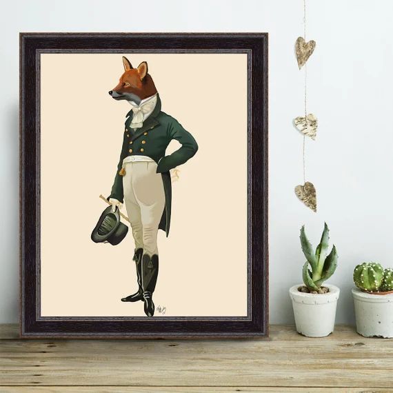 Dandy Fox Full - Fox art fox print fox decor fox painting fox art print fox illustration fox love... | Etsy (US)