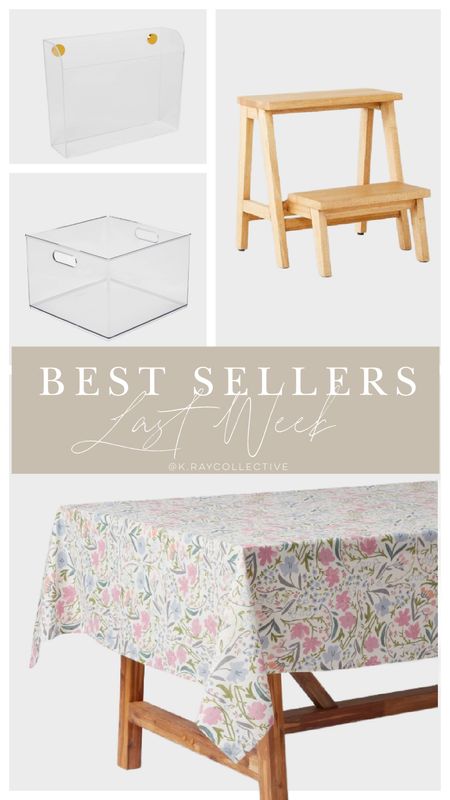 Here’s our best sellers and home from last week! The perfect tablecloth for your Easter table, our favorite fold up stepstool, and must have clear storage bins.
#storage #homebestsellers #homeorganization #easter #eastertable #tablecloth #stepstool

#LTKfamily #LTKhome #LTKfindsunder50