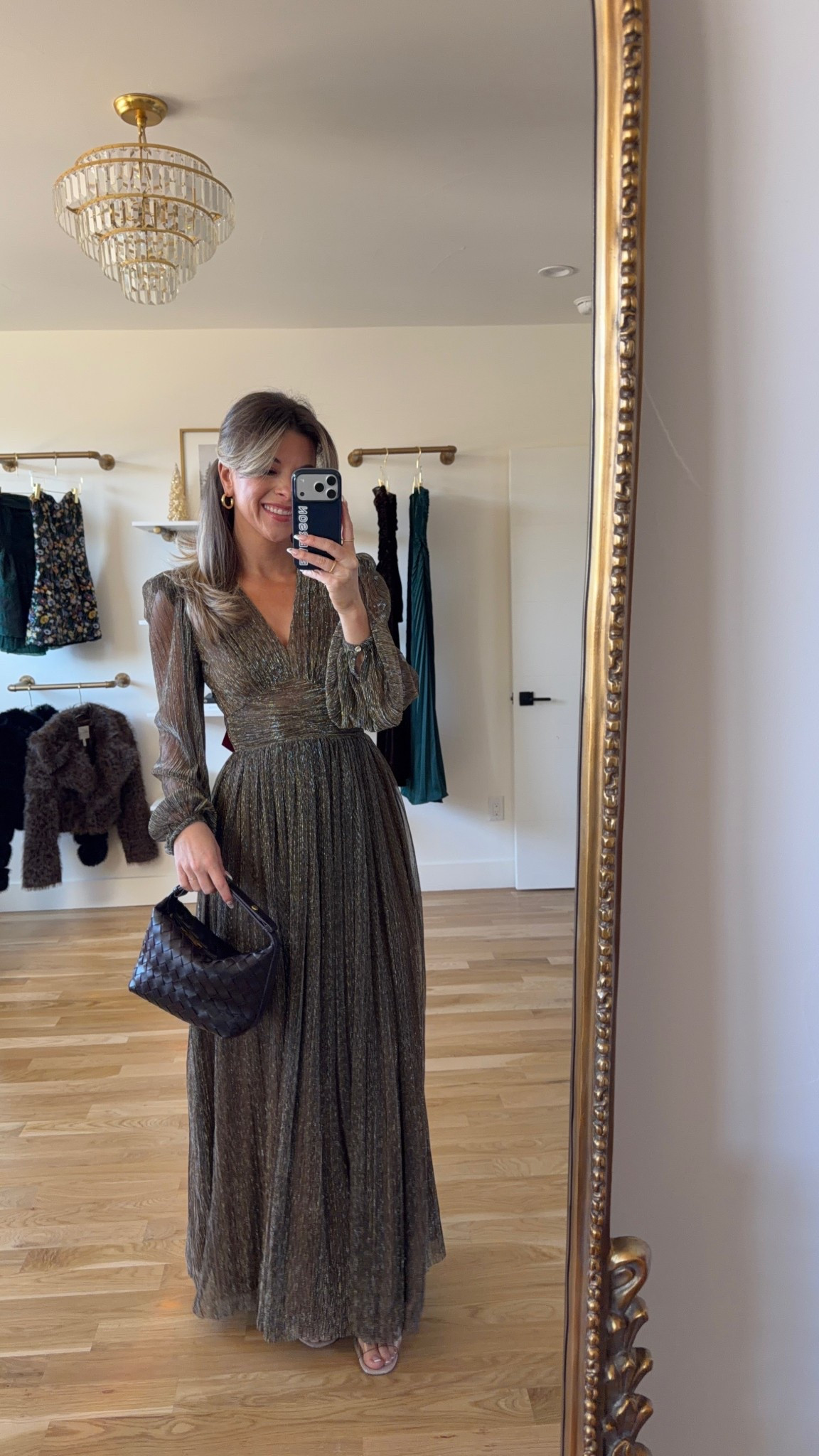 Bronze long sleeve metallic wedding guest and holiday event dresses 

Vici code: emerson30
Electric picks code: emerson20

Wearing my usual small/2

Wedding guest
Formal event
Black tie
Metallic
Long sleeve
New years 
Special occasion 

#LTKHoliday #LTKWedding #LTKSeasonal