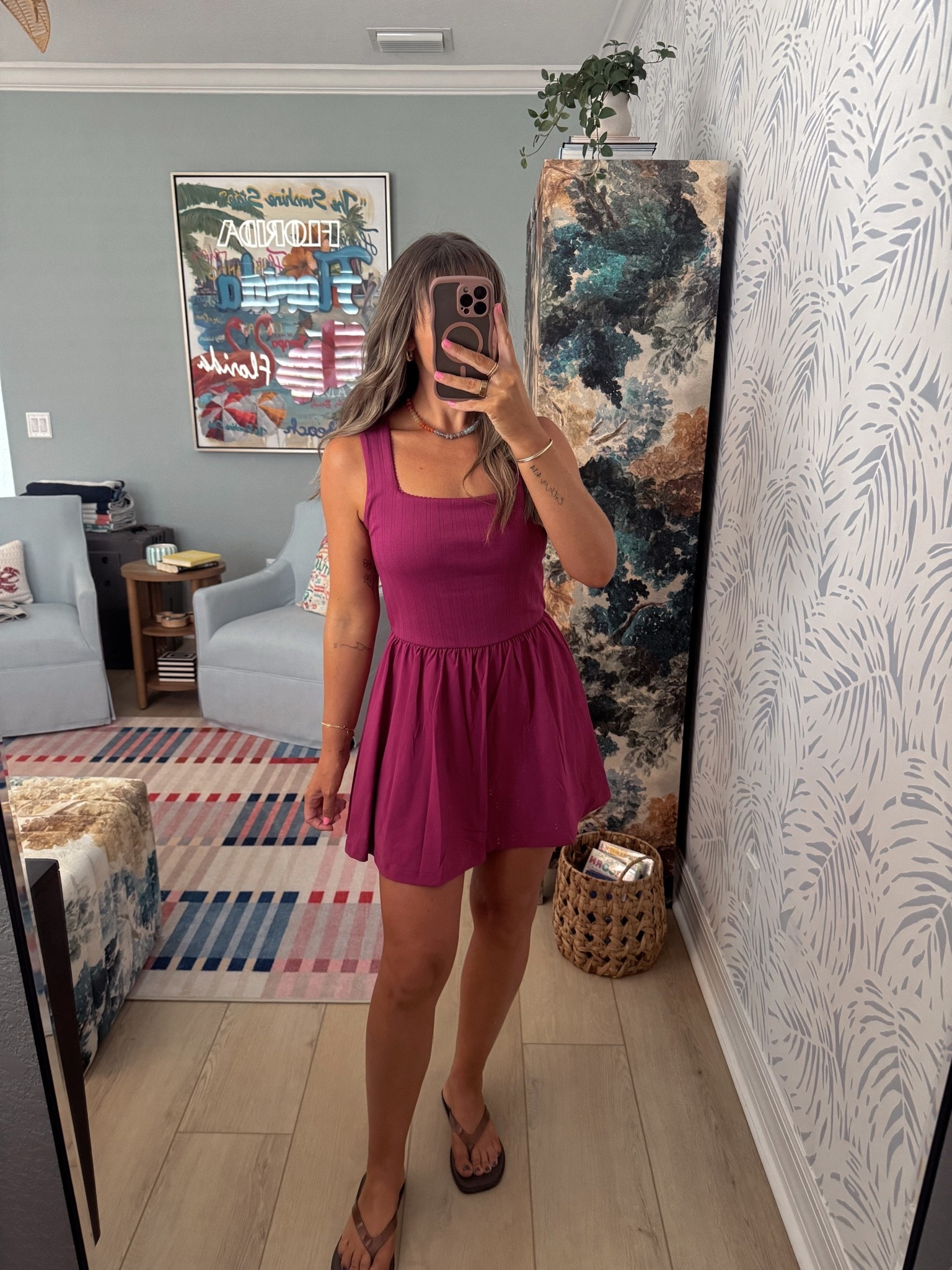 Today’s outfit!! 🚨30% off this weekend!!🚨 True to size small. Adore this active dress sooo much — it’s got shorts under and a built in bra! Perfect for busy mom life days like today :) and for theme parks in the fall if you’re coming to Disney or universal!!
