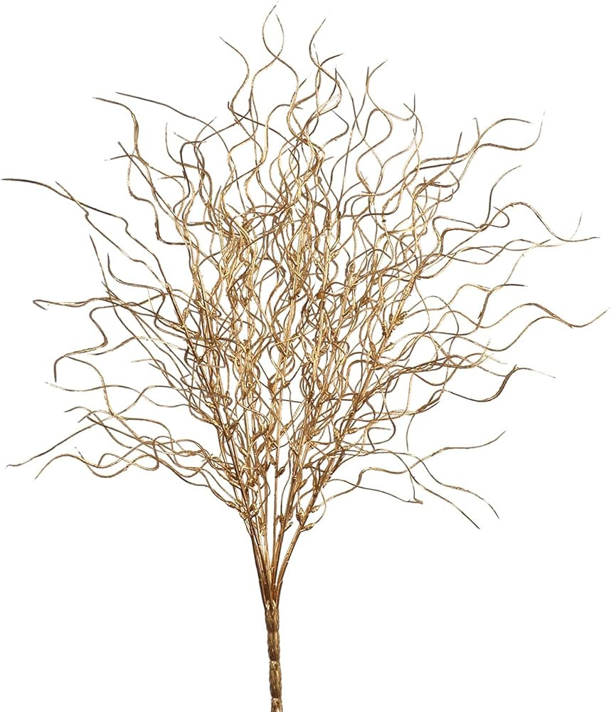 YQYAZL 4pcs Curly Ting Ting Branches Vase Filler,Artificial Curly Willow Branch Dried Artificial ... | Amazon (UK)