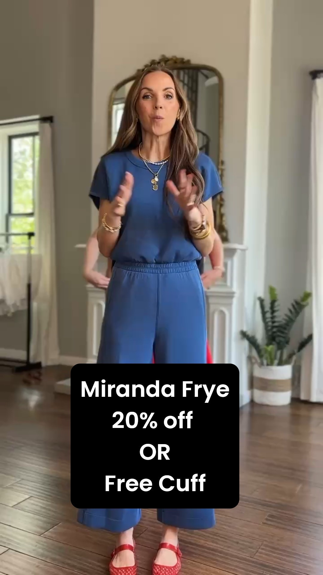 @mirandafrye has sent me 2 promo codes- codes do NOT stack! So choose whichever works for you!! 

Spend $100 get a free Waverly or Gia cuff with code: MERRICKPROMO
Or 
Code: MERRICK for 20% off your purchase 