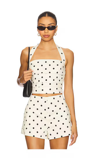 L'Academie by Marianna Polina Top in Maude Dot from Revolve.com | Revolve Clothing (Global)