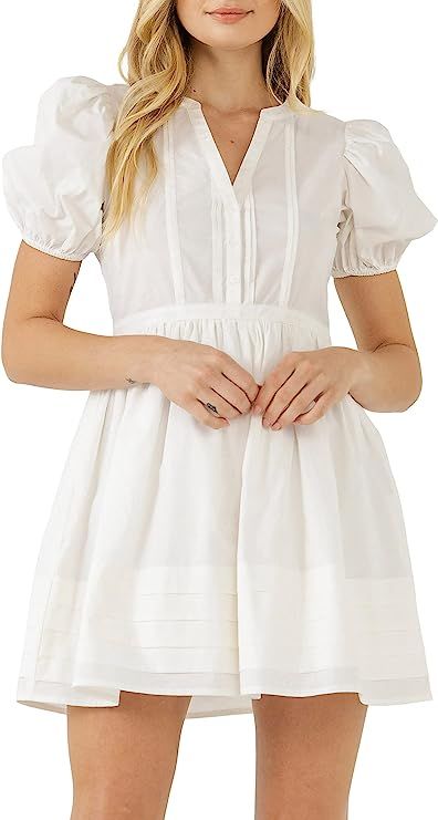 English Factory Poplin Bib Fit & Flare Dress | Amazon (US)