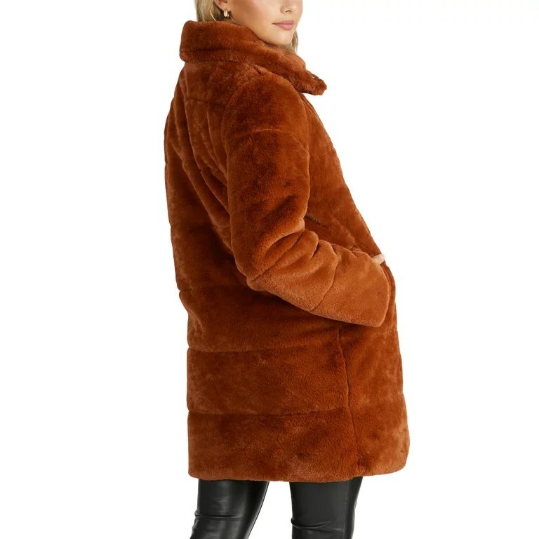 NVLT Women's Full Length Faux Fur Puffer | Walmart (US)
