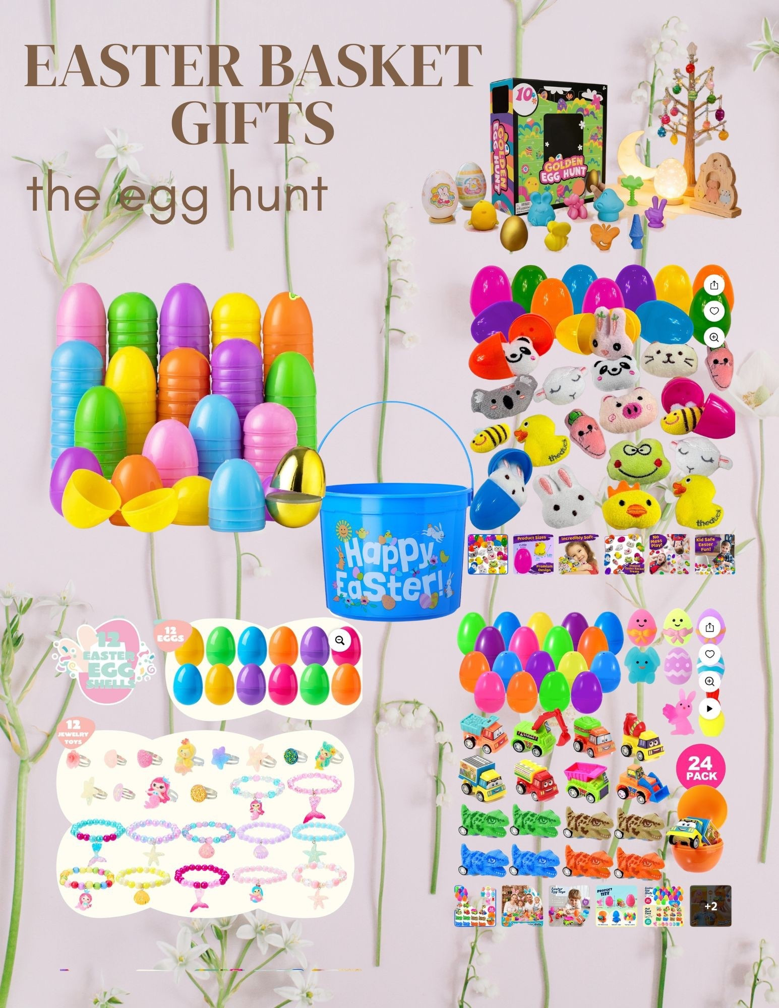 Everything you need for your egg hunt! 

Plastic buckets, you can get a bunch of in case you are hosting a big egg hunt and need to have them. 

✨I’m going to share a tradition the Easter bunny does at our house! He hides chocolate Easter eggs! It’s so fun and we love it! All over the inside. Then later we do the plastic egg hunt outside with more family. Sharing chocolate eggs if you want to try this too! 

Shop these and the other links I’ve paired to go with to make it easy for you and your done! 

#LTKvlog #LTKHome #LTKmomlife