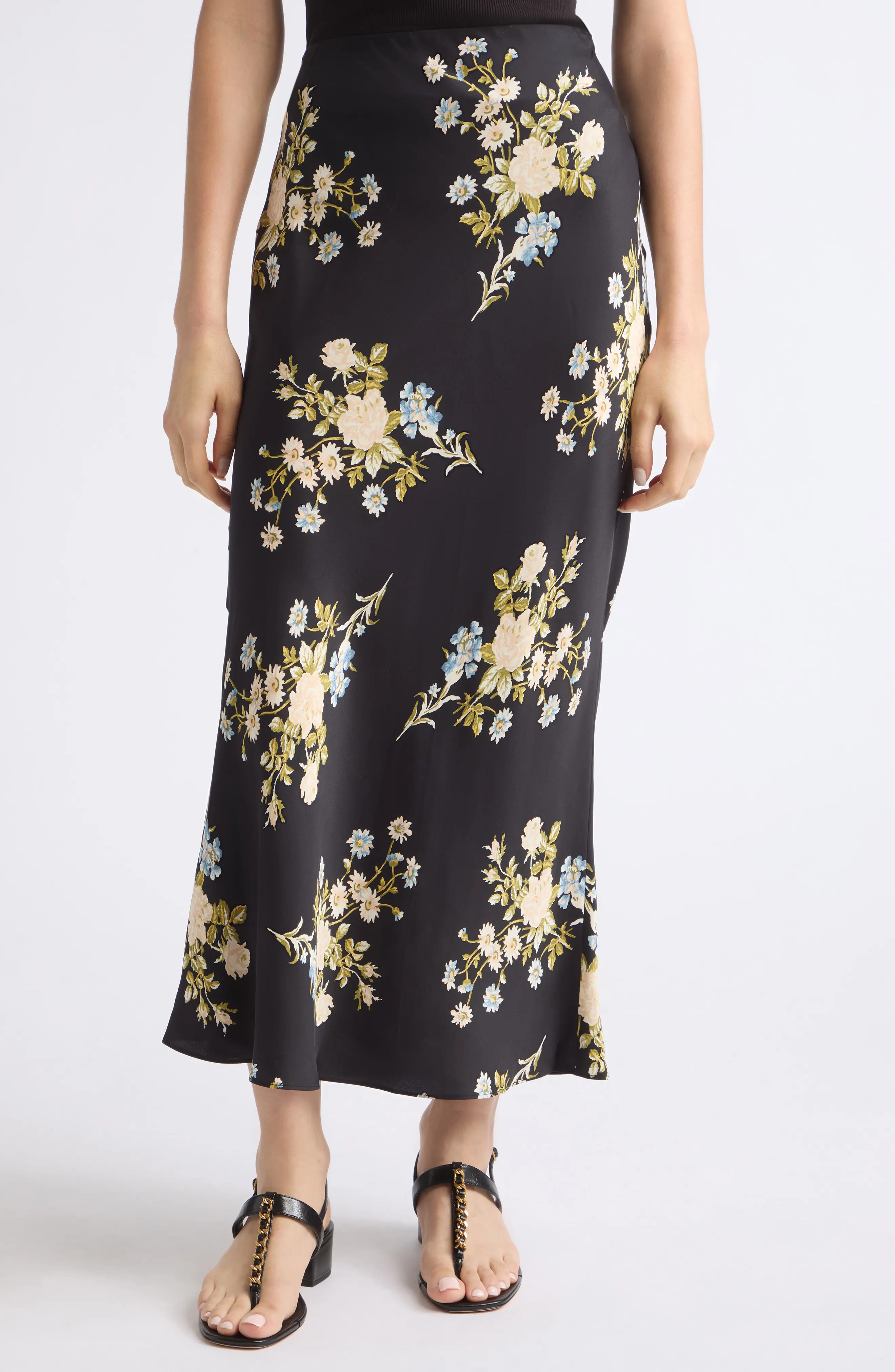 Veronica Beard Clover Floral Silk Blend Maxi Skirt (Women) | Nordstrom | Nordstrom